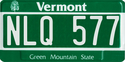 VT license plate NLQ577