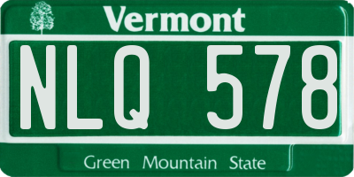 VT license plate NLQ578