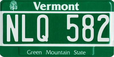 VT license plate NLQ582