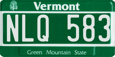 VT license plate NLQ583