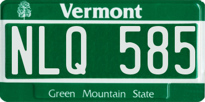 VT license plate NLQ585