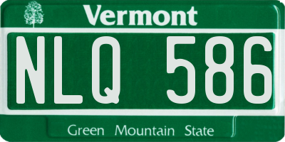 VT license plate NLQ586