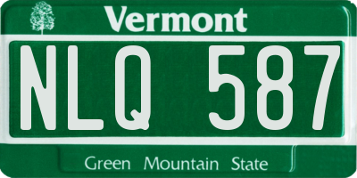 VT license plate NLQ587