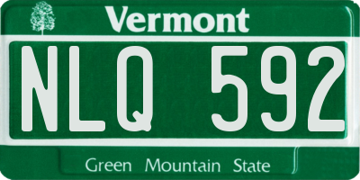 VT license plate NLQ592