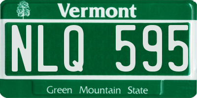 VT license plate NLQ595