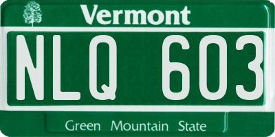 VT license plate NLQ603