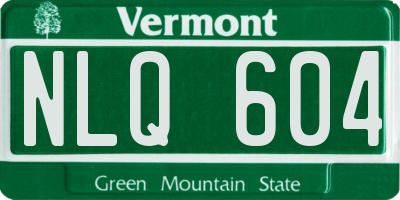 VT license plate NLQ604