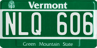 VT license plate NLQ606