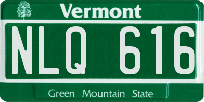 VT license plate NLQ616