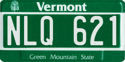 VT license plate NLQ621