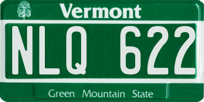 VT license plate NLQ622