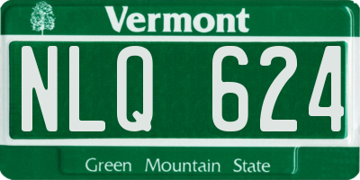 VT license plate NLQ624