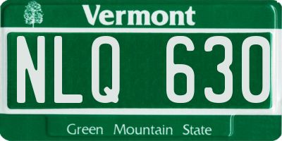 VT license plate NLQ630