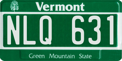 VT license plate NLQ631