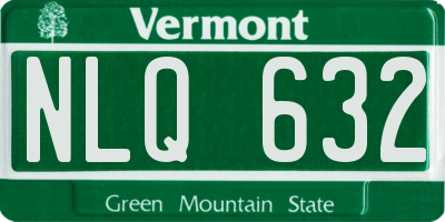 VT license plate NLQ632