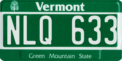 VT license plate NLQ633