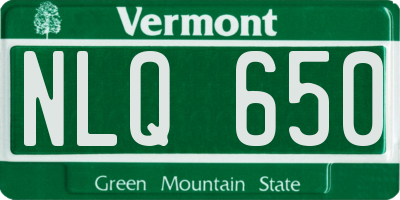 VT license plate NLQ650
