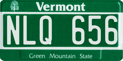 VT license plate NLQ656