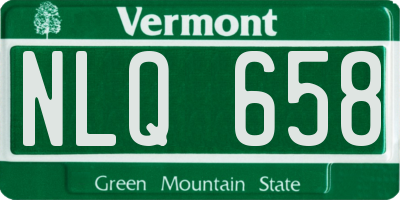 VT license plate NLQ658