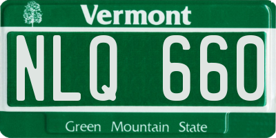 VT license plate NLQ660