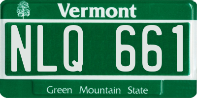 VT license plate NLQ661