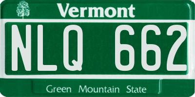 VT license plate NLQ662