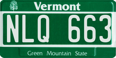 VT license plate NLQ663