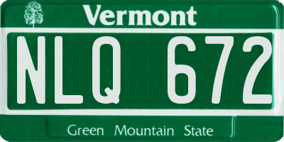 VT license plate NLQ672