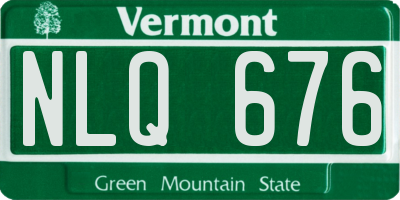 VT license plate NLQ676