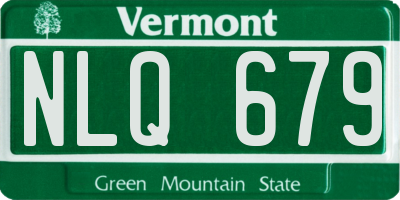 VT license plate NLQ679