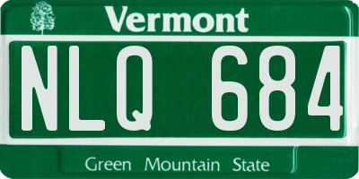 VT license plate NLQ684