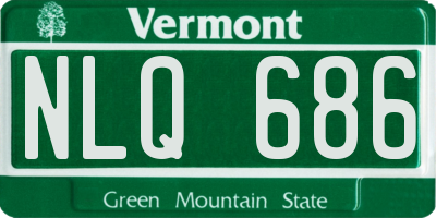VT license plate NLQ686