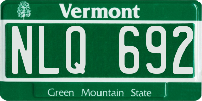 VT license plate NLQ692