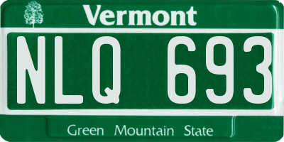 VT license plate NLQ693