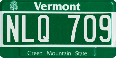VT license plate NLQ709