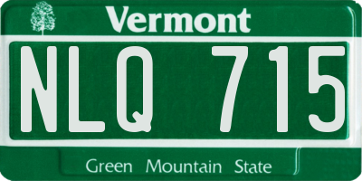 VT license plate NLQ715