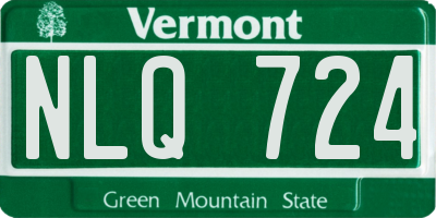VT license plate NLQ724