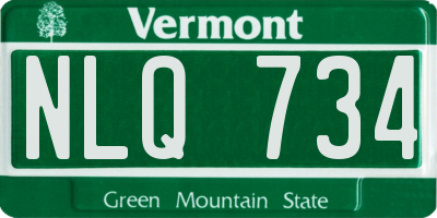VT license plate NLQ734