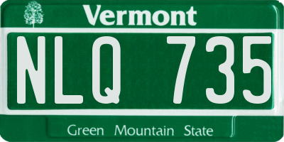 VT license plate NLQ735