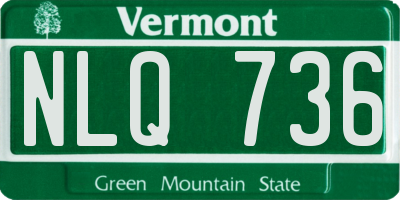 VT license plate NLQ736