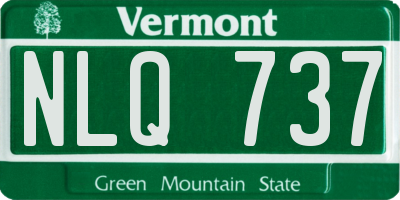 VT license plate NLQ737