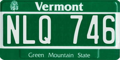 VT license plate NLQ746