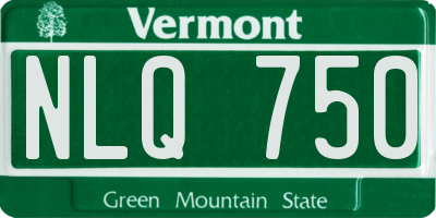 VT license plate NLQ750