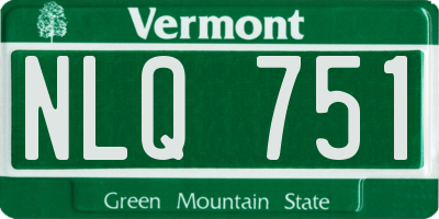 VT license plate NLQ751