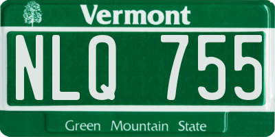 VT license plate NLQ755