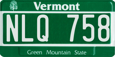 VT license plate NLQ758