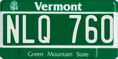 VT license plate NLQ760