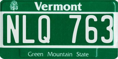 VT license plate NLQ763