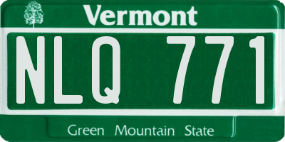 VT license plate NLQ771