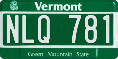 VT license plate NLQ781